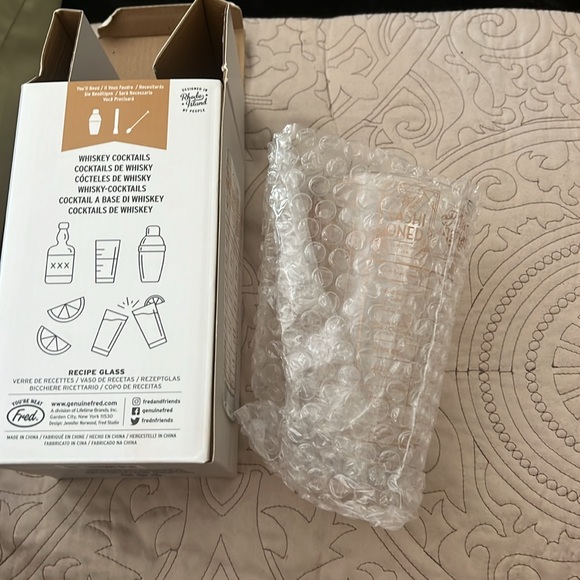 Fred Good Measure Cocktail Recipe Glass, Whiskey - NIB - Picture 4 of 6